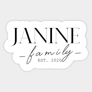 Janine Family EST. 2020, Surname, Janine Sticker